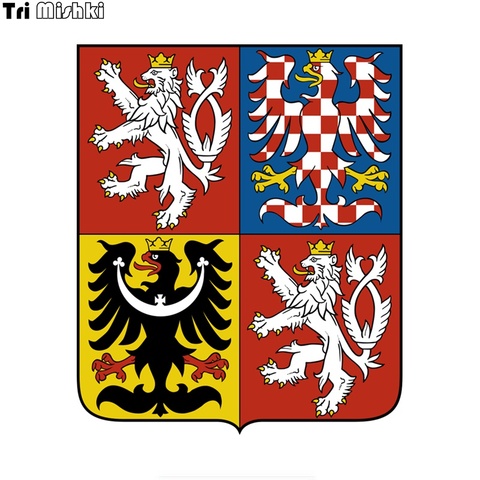 Tri Mishki WCS692 Coat of Arms of Czech Republic car sticker colorful Decals Motorcycle Accessories Stickers ► Photo 1/6