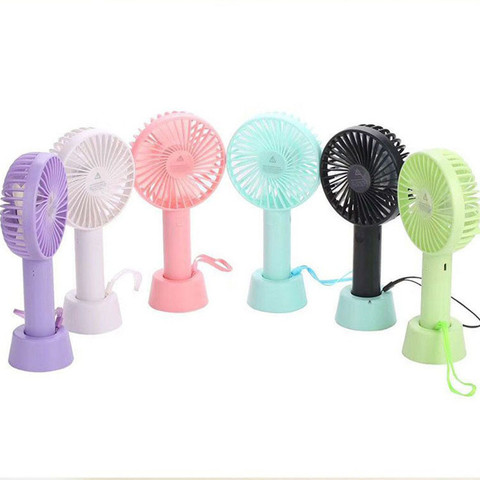 1PCs Handheld Personal Mini Fan USB Rechargeable Portable Fan Cooler With Strap Adjustable 3 Speed For Office Outdoor Travel ► Photo 1/6