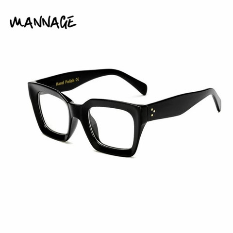 Classic Oversized Square Eyeglasses Men Women Personality Fashion Glasses Black Leopard Ladies Male Eyewear High Quality ► Photo 1/6