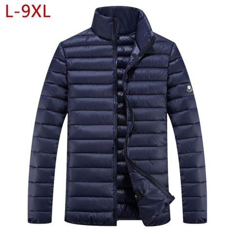 Plus Size 9XL Short Warm Thick Outwear Softshell Men's Winter Jacket Male Coat Ultralight Down Parkas Overcoat 5XL 6XL 7XL 8XL ► Photo 1/6
