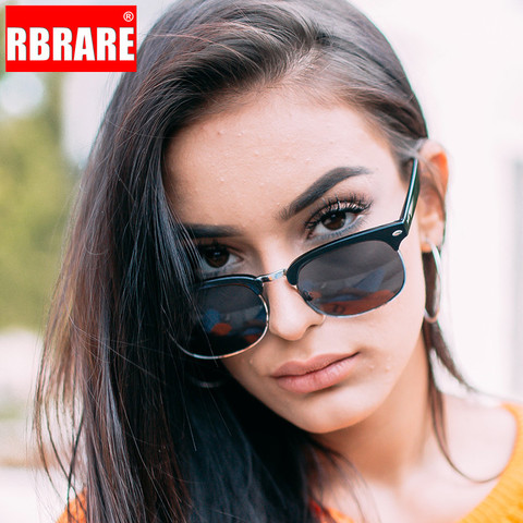 RBRARE Half Metal Sunglasses Men Women Brand Designer Glasses Reflective Mirror Sun Glasses Fashion Classic Lunette Soleil Femme ► Photo 1/1