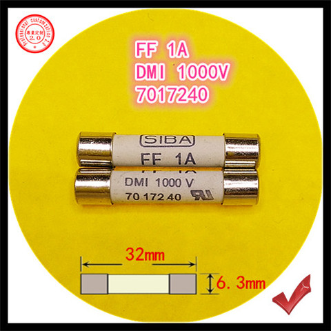 Multimeter fuse 6.3x32mm FF 315mA 500mA 600MA  1A 1.6A 2A DMI 1000V 7017240 ceramic fuse tube ► Photo 1/6