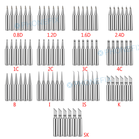 13 kinds 900M Series Soldering Iron Pure Copper 900M T Welding Iron Head Set Inside Hot Bare Copper Electric Soldering Iron Tip ► Photo 1/6