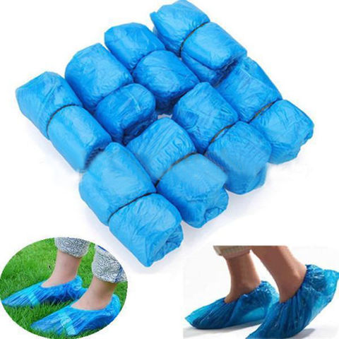 Waterproof Shoe Covers Disposable 100Pcs Dustproof  Shoe Covers Boot Covers Plastic Outdoor Rainy Day Overshoes Protector ► Photo 1/6