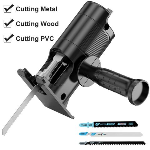 Multifunctional Reciprocating Saw Conversion Head  Metal Cutting Wood Cutting Tool Drill Attachment With 3 Blades Power Tool ► Photo 1/6