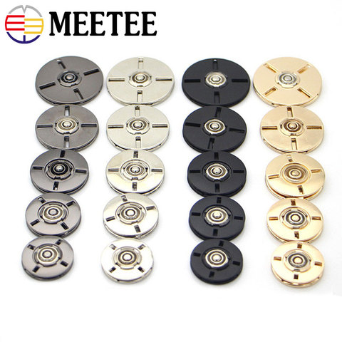 10sets Meetee 10-28mm Metal Snap Buttons for Female Coat Bag Invisible Buckle DIY Clothing Snaps Fastener Sewing Accessory D1-1 ► Photo 1/5