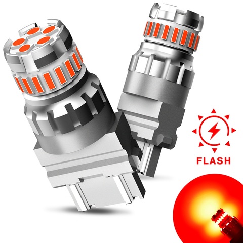 AUXITO 2x 1200Lm T20 W21W LED W21/5W LED WY21W 7440 7443 LED Bulb T25 3157 3156 p27/7w Car Brake Tail Light 12V Lamp ► Photo 1/6