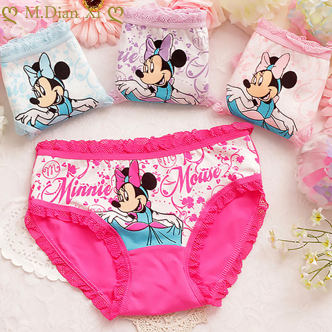 4 Pieces/Lot 2-12Y Children Underwear High Quality Cotton Girls Panties Cute Cat Pattern Kids Boxer Briefs Child Soft girl Pants ► Photo 1/6