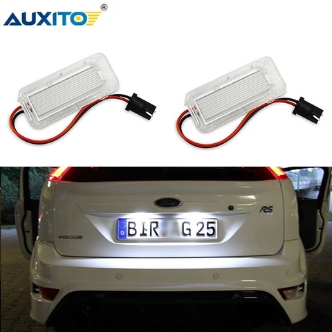 2pcs Canbus LED Number License Plate Light For Ford Focus 5D Fiesta Mondeo MK4 C-Max MK2 S-Max Kuga Galaxy 6000K White Auto Lamp ► Photo 1/6