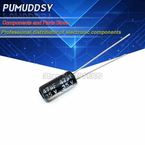 50PCS Higt quality 35V47UF 5*11mm 47UF 35V 5*11 Electrolytic capacitor ► Photo 1/1