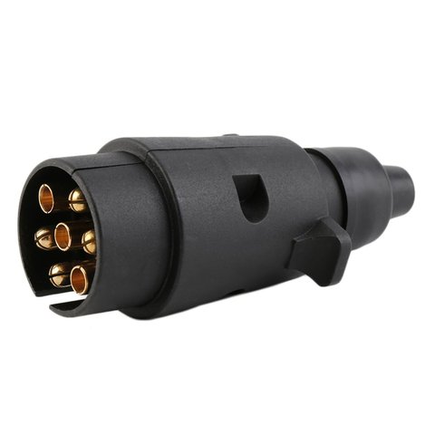 12V 7 Way Round Standard European Car Plug Connector Plastic Car Trailer 7 Pin Socket Plugs For Trailers Car Accessories ► Photo 1/6