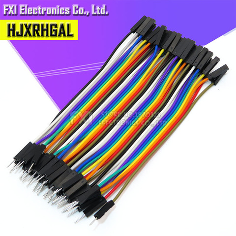 Dupont line 40pcs 10cm 2.54mm 1p-1p Pin Female to Male Color Breadboard Cable Jump Wire Jumper For Arduino ► Photo 1/2