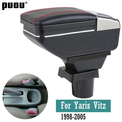 Car Arm Rest Storage Box For Toyota Yaris Vitz 1998-2005 Hatchback Centre Console Storage Box Rotatable Armrest ► Photo 1/6