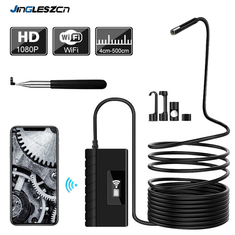 5.5mm Telescoping Wifi Endoscope Camera 1080P HD Semi-Rigid Snake Camera USB Endoscope Borescope IOS Endoscope For Iphone Tablet ► Photo 1/6