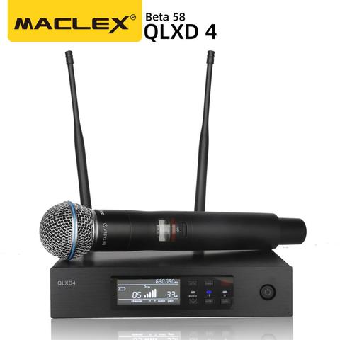UHF QLXD4 High Quality UHF Profeesional dual True Diversity  Wireless Microphone System stage performances wireless microphone ► Photo 1/6