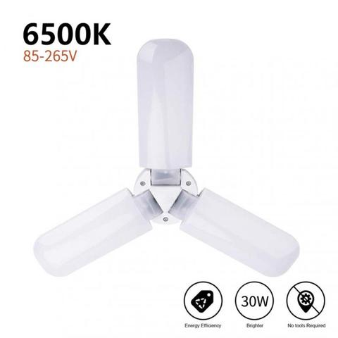 LED Garage Light E26 30/40W Deformable Ceiling Light Foldable Fan Blade Light For Warehouse Workshop Deformation Lamp 85-265V ► Photo 1/6