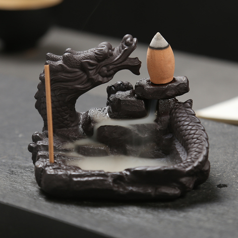 2022 hot Dragon Incense Burner Smoke Backflow Best Cone Censer incense Holder mini Office Desk Home Decor Teahouse Ornament ► Photo 1/6