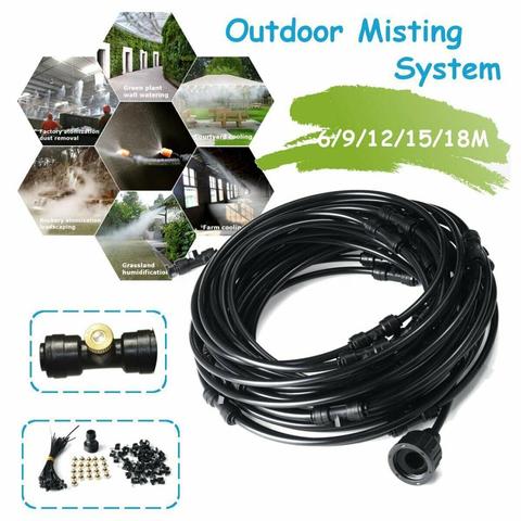 Hot Sale 6/9/12/15/18m Outdoor Cooling Patio Misting System Fan Cooler Water Mist Gardenhouse Spray Hot fog misting system ► Photo 1/5