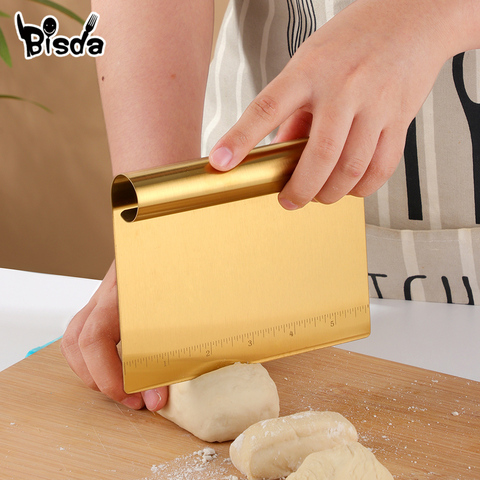 2Pcs Bread Scrapers Stainless Steel Pizza Dough Scraper Cake Spatulas Tools Bread Baker Kitchen Utensils Pastry Cutter Changfen ► Photo 1/6