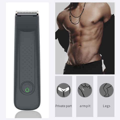 110-240V Rechargeable Waterproof Electric Cordless Beard removal Manscaping Hair Clipper Mens Body Hair Trimmer For Man Grooming ► Photo 1/5