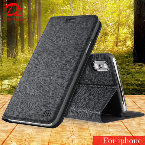 Magnetic Leather Flip Book Wallet Cover For iPhone 5 5s 6 6s 7 8 plus X XR Case For iphone X XR xs max Card Holder Stand Cover ► Photo 1/6