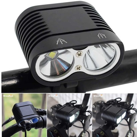 Super Bright 5000LM Bike Light  2* XM-L2 Bicycle Front Light MTB Headlight Head Lamp +Rechargeable 8800mAh 18650 Battery Pack ► Photo 1/6