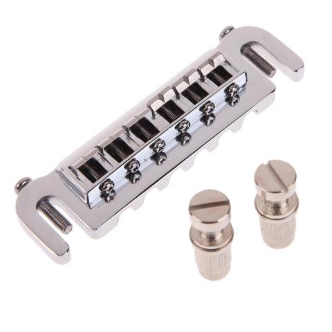 Guitar accessories Wraparound Bridge Tailpiece Studs Chrome Style Guitar Bridge for LP Electric Guitar Parts ► Photo 1/6