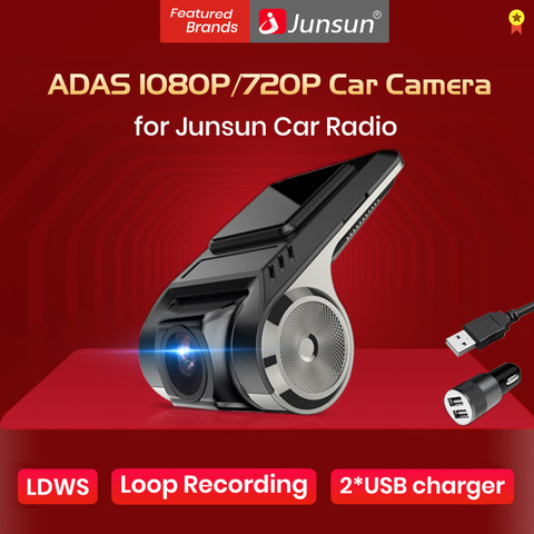 Junsun Dash Cam Front 1080P HD Recording DVR ADAS Hidden Car Camera Recorder With Car Radio Android Multimedia DVD Video Player ► Photo 1/6