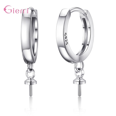 925 Sterling Silver Ear Wire Hoops Loop Earrings For DIY Dangle Earring Jewelry Making Accessories Factory Supplies ► Photo 1/5