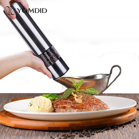 Stainless Steel Electric Salt Pepper Mill Spice Grinder Muller Kitchen Tool ► Photo 1/6