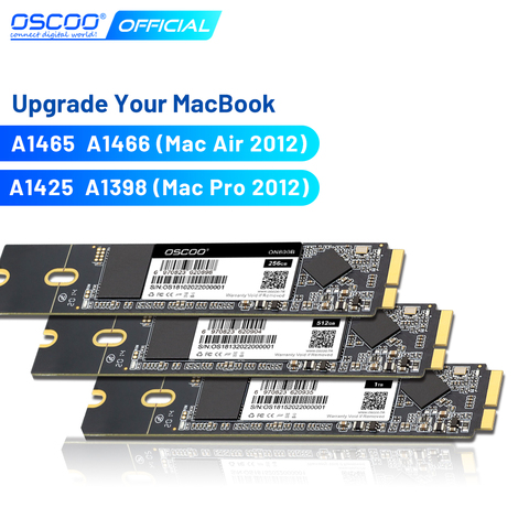 Oscoo SSD 256GB 512GB 1tb for 2012 Macbook Air A1465 A1466 Macbook Pro A1398 A1425 Apple macbook SSD ► Photo 1/6