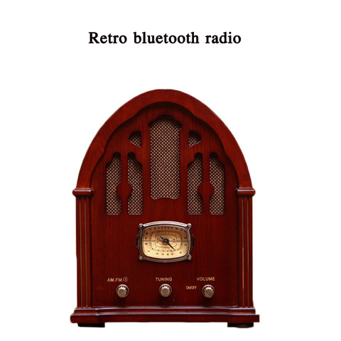 Old-fashioned retro bluetooth radio M8182 antique old-fashioned radio desktop wooden speaker pointer speaker ► Photo 1/5