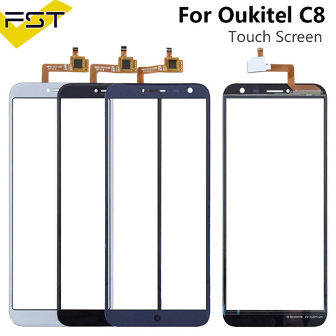 High Quality Sensor For Oukitel C8 Touch Screen Touch Screen Digitizer Glass Panel Touch Without LCD Replacement Parts+Tools ► Photo 1/6