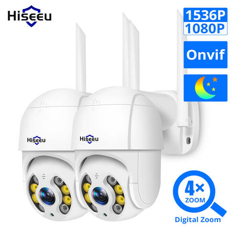 Hiseeu 3MP IP Camera WIFI Wireless Outdoor 1536P Colorful Night Vision 1080P PTZ IP Camera Audio Network Onvif CCTV Surveillance ► Photo 1/6