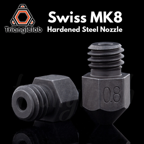 Trianglelab Swiss MK8 Hardened steel Nozzle high temperature m6 Thread 1.75MM Filament for 3D printers hotend  cr10  ender3 ETC. ► Photo 1/4