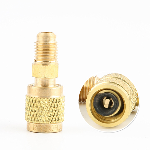 R410A Brass Adapter For Refrigerant HVAC Mini Split Air Conditioners 1/4
