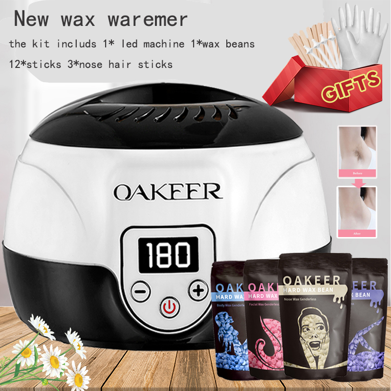 500cc Mini Wax Warmer Heater Electric Hands Spa Hair Removal Depilatory  Melting Wax Machine Pot Temperature Control