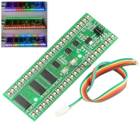 RGB MCU Display Pattern Dual Channel 24 LED VU Level Indicator Meter NEW ► Photo 1/4