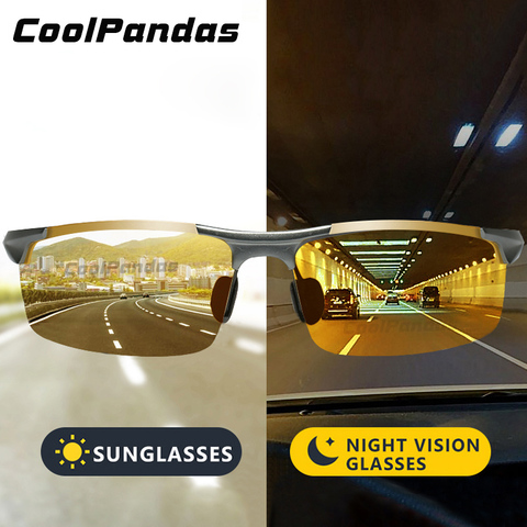 Brand Design Aluminum Magnesium Photochromic Sunglasses Polarized Day Night Vision Glasses Men Driver Anti-Glare Driving Oculos ► Photo 1/6