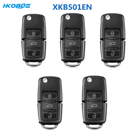 HKOBDII 1 Piece 3 Buttons Universal VVDI2 Car Key Remote for Xhorse VVDI Key Tool English Version for VW B5 Style ► Photo 1/1