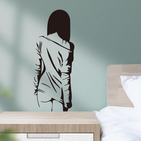 Creative Sexy girl Wall Sticker living room bedroom background decoration Mural Art wallpaper home decor individuality stickers ► Photo 1/6
