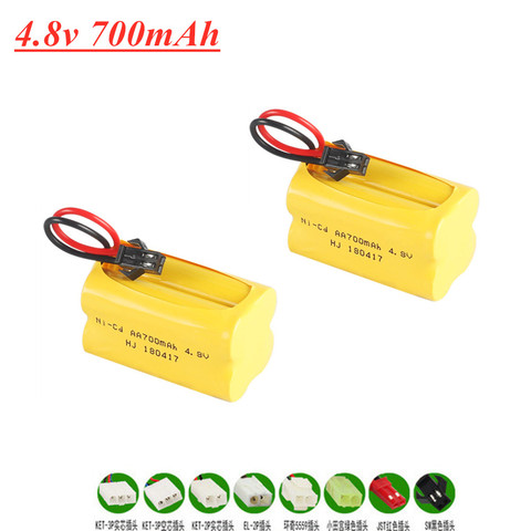 4.8v Ni-CD Battery 700mAh 4.8v Rechargeable Battery 4* AA Batteries Pack For Rc toys Boats Cars Tanks Robots Guns  1-10Pcs ► Photo 1/3