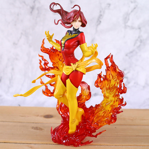Marvel DC Bishoujo Statue Dark Phoenix Lady Deadpool Harley Quinn Laura Kinney Supergirl Spider Woman Psylocke Figure Doll ► Photo 1/6