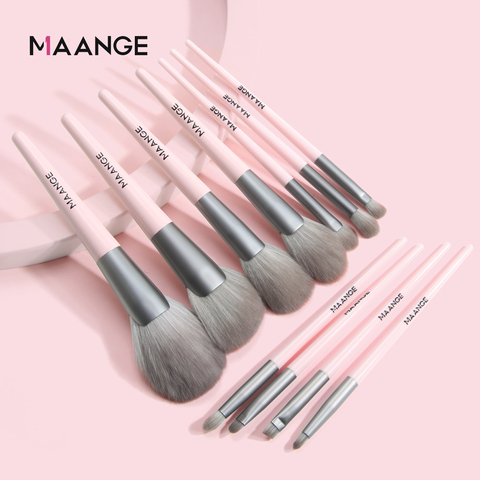 MAANGE NEW 11pcs Pink Makeup Brushes Set For Foundation Powder Blush Eyeshadow Concealer Lip Eye Make Up Brush Beauty Tools ► Photo 1/1