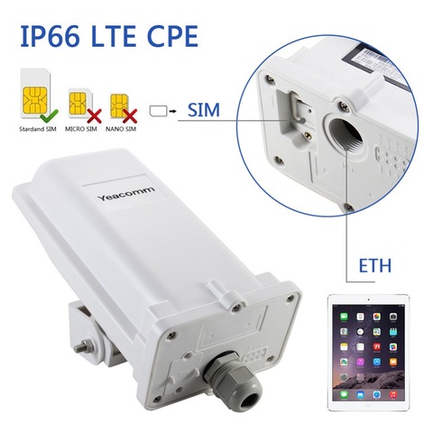 YF-P11 industrial waterproof outdoor CPE 4G LTE cat4 150M CPE TDD FDD router without wifi ► Photo 1/6