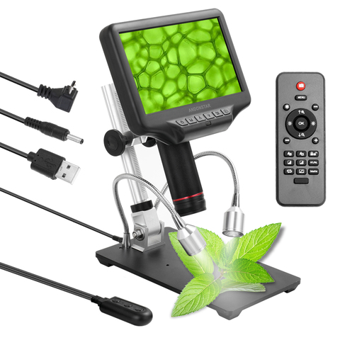 Andonstar AD407 7 Inch Screen 3D Digital Microscope 270X 1080P HD Multimedia Interface Microscopes for  Repairing Soldering ► Photo 1/6