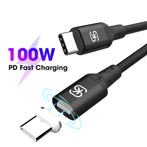 100W PD Magnetic Charging Cable Fast Charge USB-C Type C Cable male to male for Macbook Pro Laptop reversible ctoc Cable SIKAI ► Photo 1/6