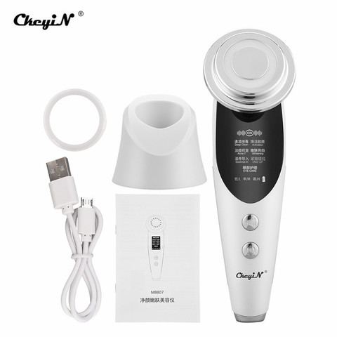 CkeyiN 7 In 1 EMS Facial LED Light Therapy Wrinkle Removal Skin  Face Lifting Tightening Hot Treatment Skin Care Beauty Machine ► Photo 1/6