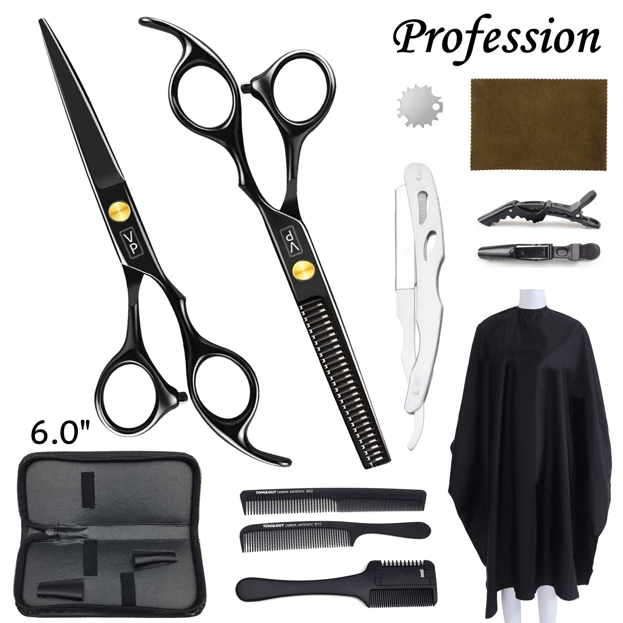 Professional Hairdressing Scissors Kit Hair Scissors Barbershop Barber  Scissors Tail Comb Hair Cloak Hair Cut Comb Styling Tool - Price history &  Review | AliExpress Seller - vp High Quality Scissors Store 