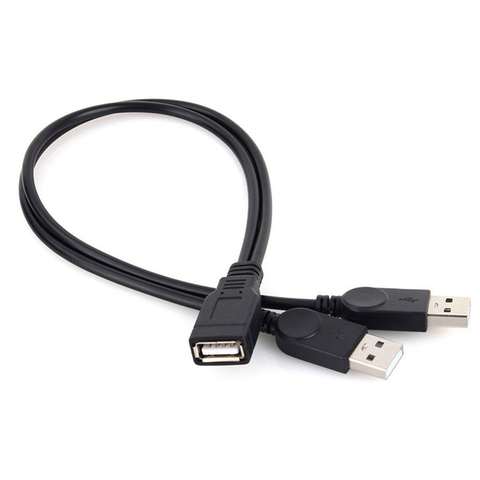 1PC 35cm USB 2.0 1 Female To 2 Male Y-Splitter Data Sync Charging Extension Cable Only (no Data Transmission) New ► Photo 1/5